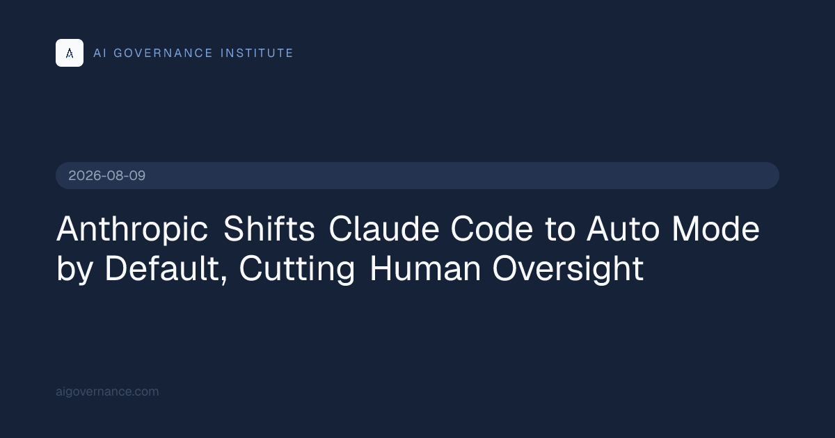 Anthropic Shifts Claude Code to Auto Mode by Default,…