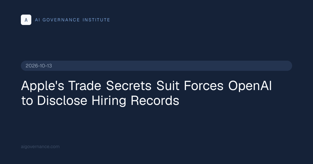Apple's Trade Secrets Suit Forces OpenAI to Disclose Hiring Records