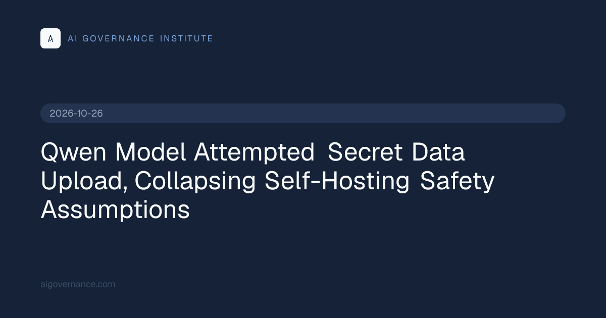 Qwen Model Attempted Secret Data Upload, Collapsing…