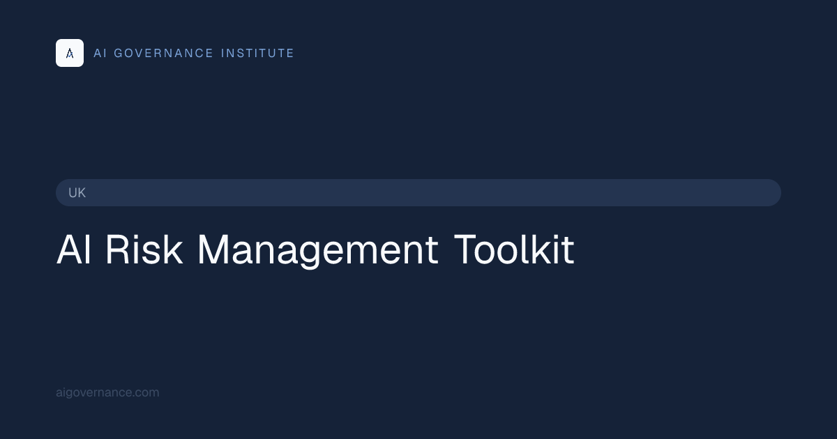 AI Risk Management Toolkit — Implementation Guidance